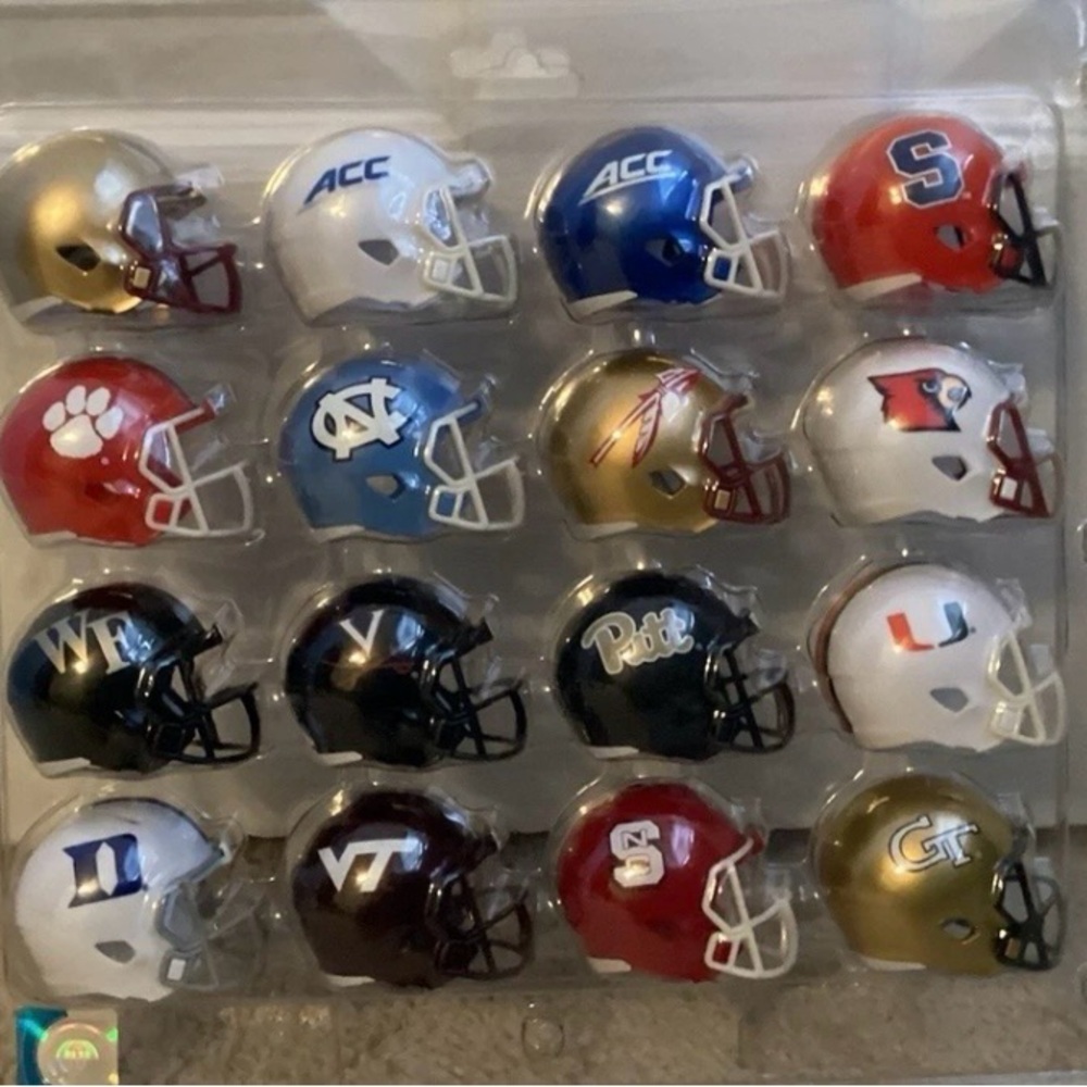 ACC College Football Riddell Pocket-Sized Helmets (16 Count)